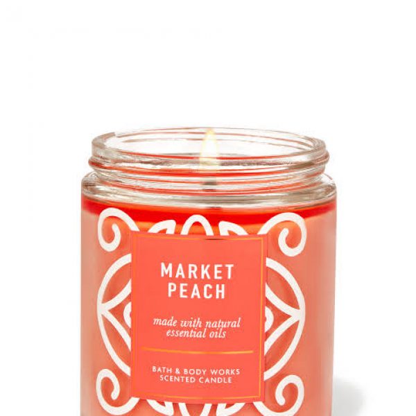 Market Peach Single Wick Candle